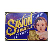 Savon de Marseille Artisanal en Boite Métal Vintage Lavande 100 gr