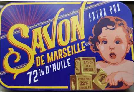 Savon de Marseille Artisanal en Boite Métal Vintage Lavande 100 gr